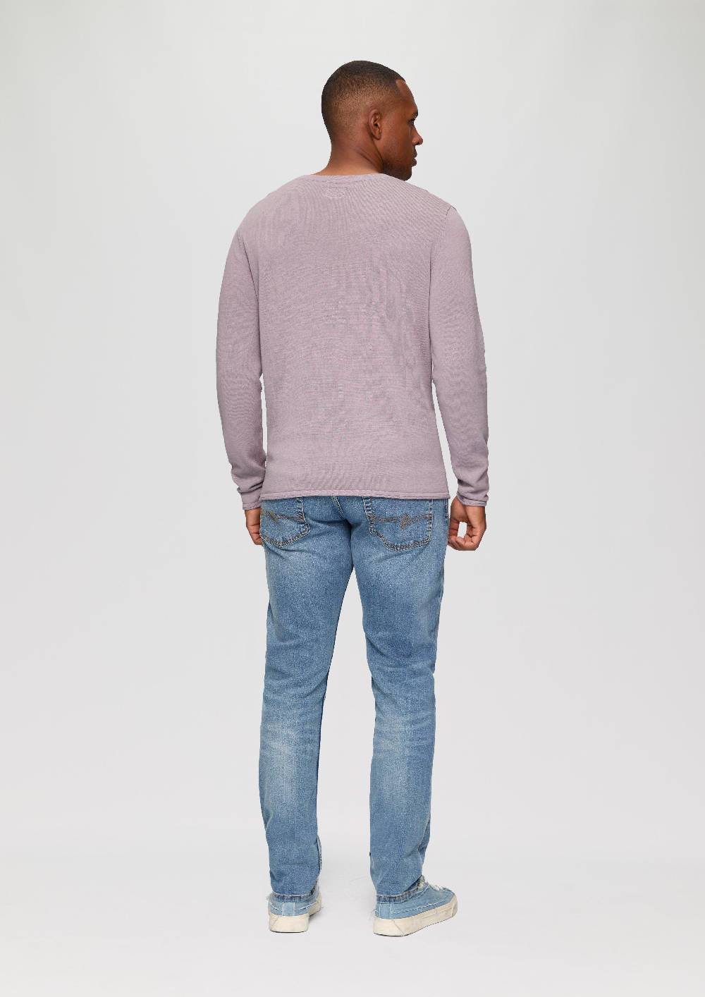 s.Oliver Strickpullover mit Rollsaum und Wascheffekt Bis zu 50% Rabatt