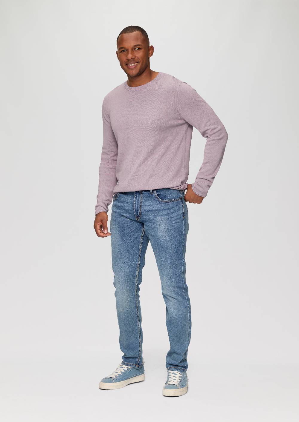 s.Oliver Strickpullover mit Rollsaum und Wascheffekt Bis zu 50% Rabatt