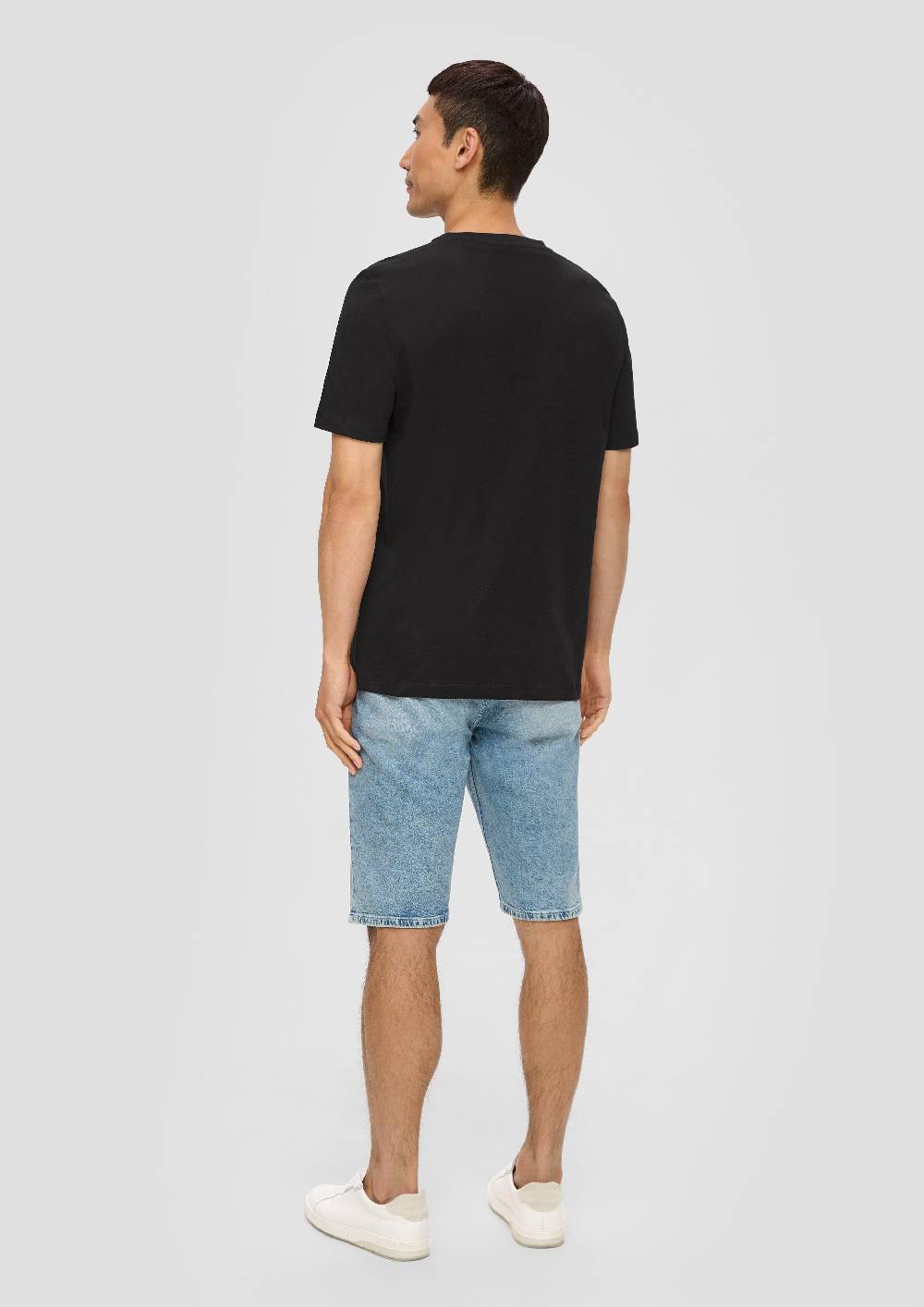 s.Oliver T-Shirt aus Baumwolle mit Label-Print Sonderangebot der Fabrik
