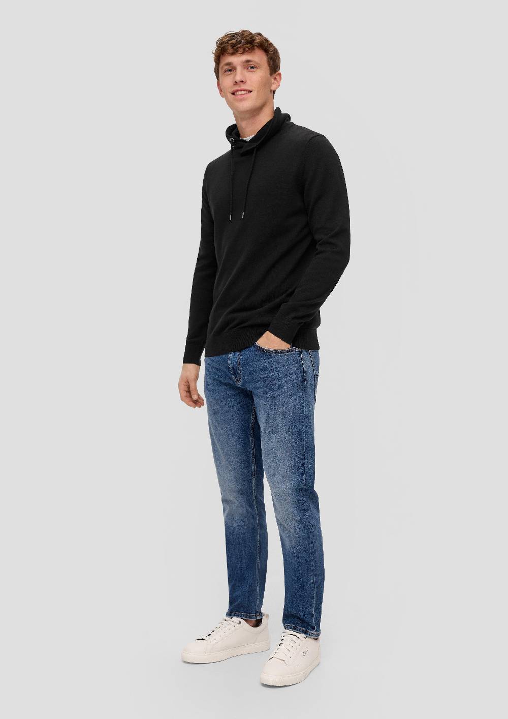 s.Oliver Strickpullover mit Stehkragen Vierteljährliche Förderung