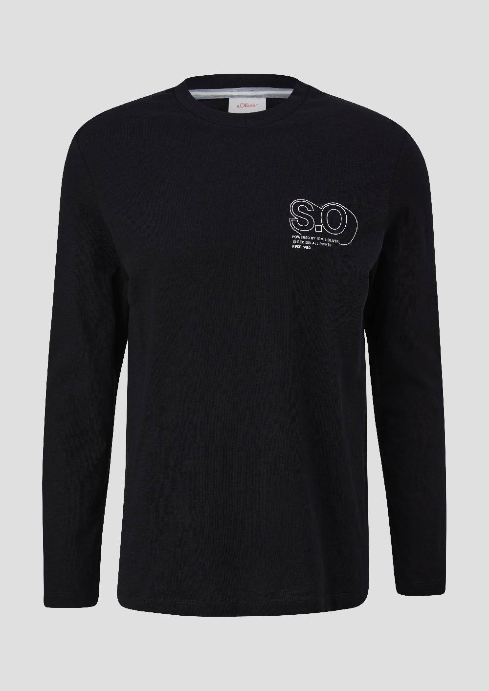 s.Oliver Langarmshirt mit Logo-Print 50% Rabatt mit kostenlosem Versand