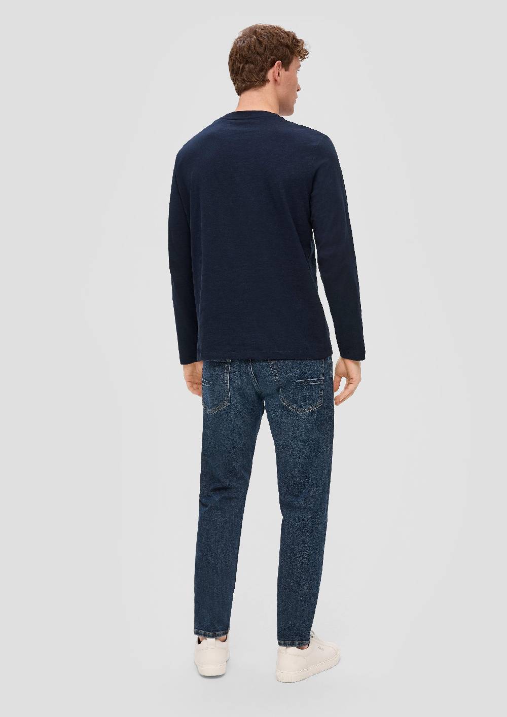 s.Oliver Langarmshirt mit Logo-Print Clearance-Verkauf
