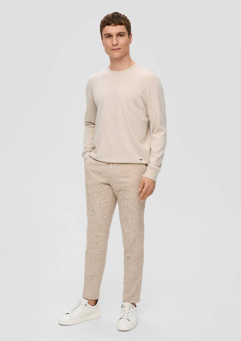 s.Oliver Strickpullover aus Seide mit Crew Neck Outlet