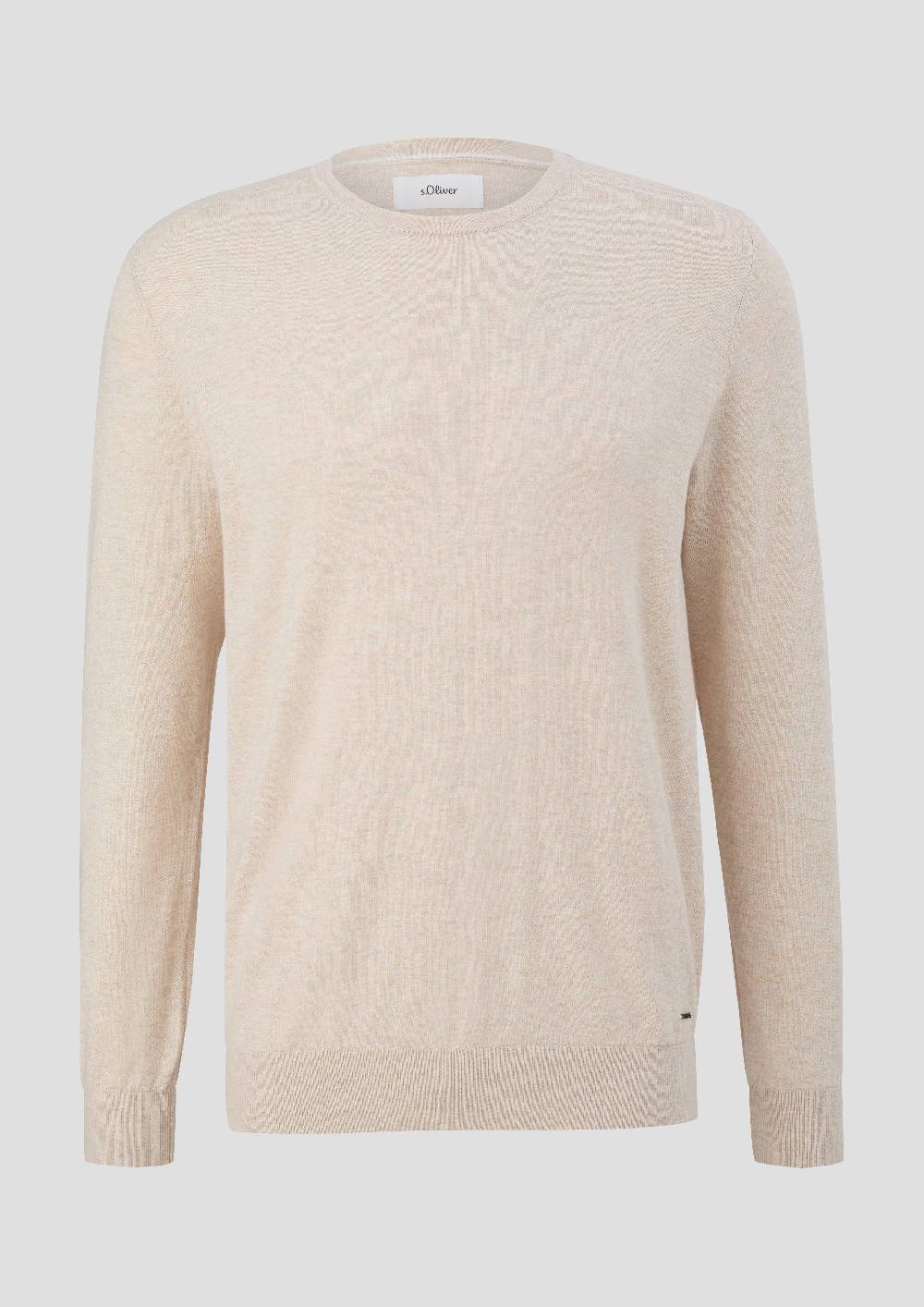 s.Oliver Strickpullover aus Seide mit Crew Neck Outlet