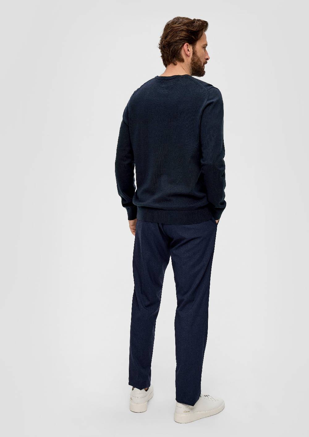 s.Oliver Strickpullover aus Seide mit Crew Neck Auslauf