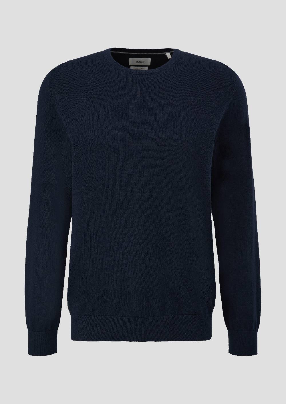 s.Oliver Strickpullover aus Seide mit Crew Neck Auslauf