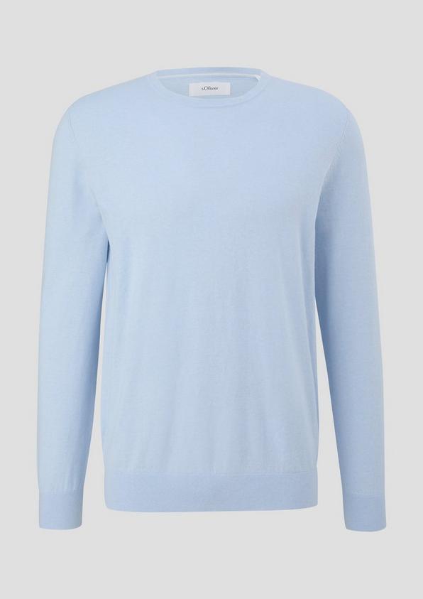 s.Oliver Strickpullover aus Seide mit Crew Neck Verkauf