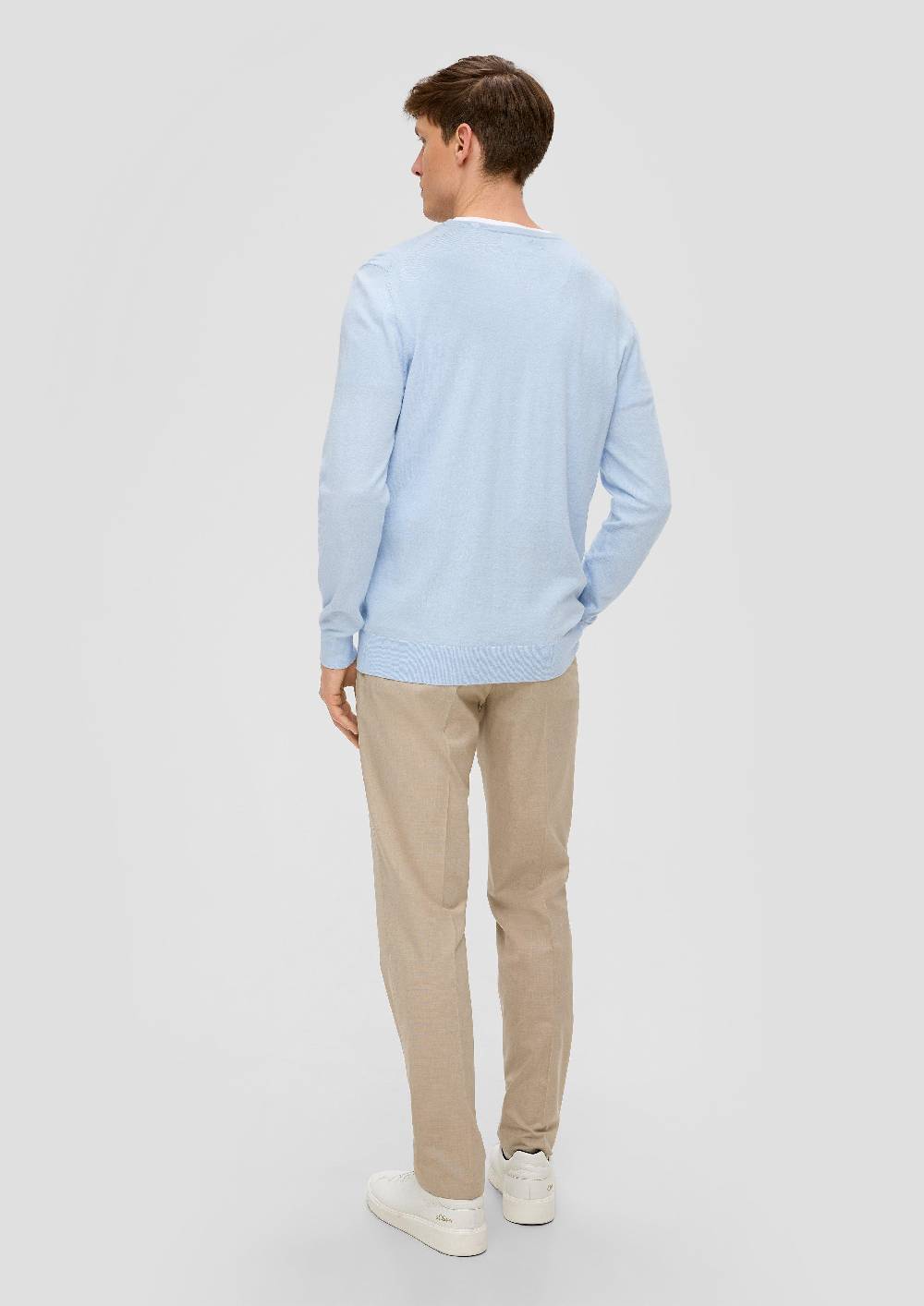 s.Oliver Strickpullover aus Seide mit Crew Neck Verkauf