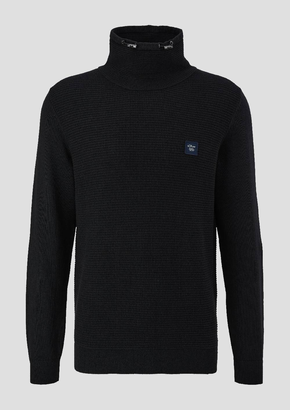 s.Oliver Strickpullover mit Jersey-Ärmeln Günstig kaufen