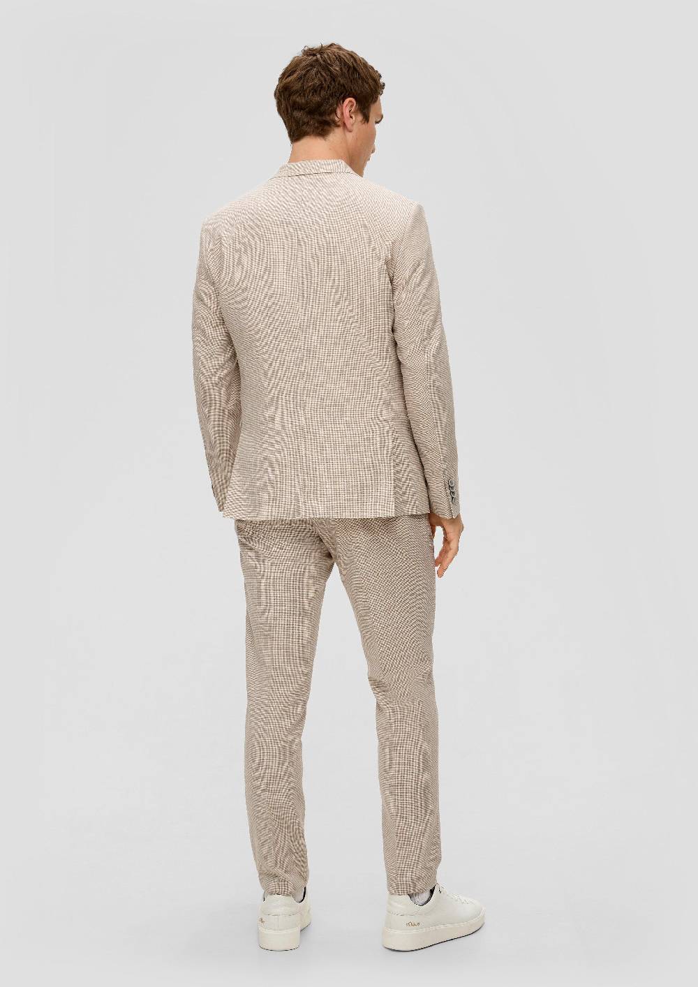 s.Oliver s.O PURE: Anzugsakko aus Leinenmix mit Hahnentritt-Muster Online Shopping
