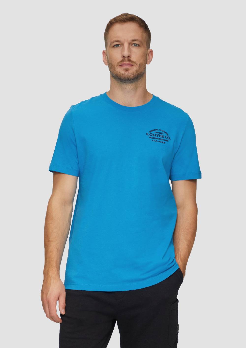 s.Oliver T-Shirt mit Logo-Motiven aus reiner Baumwolle Weihnachtsangebot