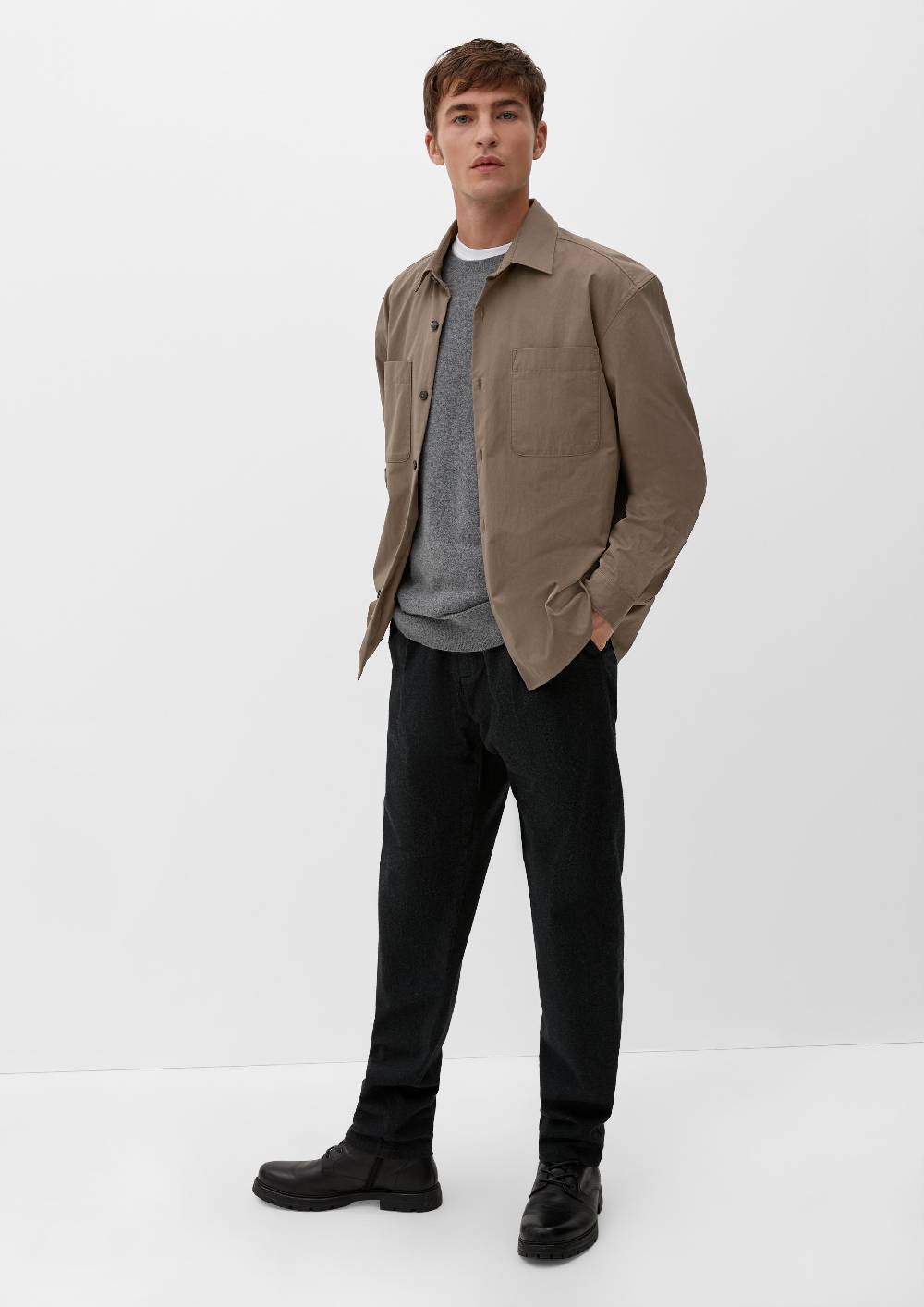 s.Oliver Relaxed: Hemd aus Twill Kostenloser Versand international
