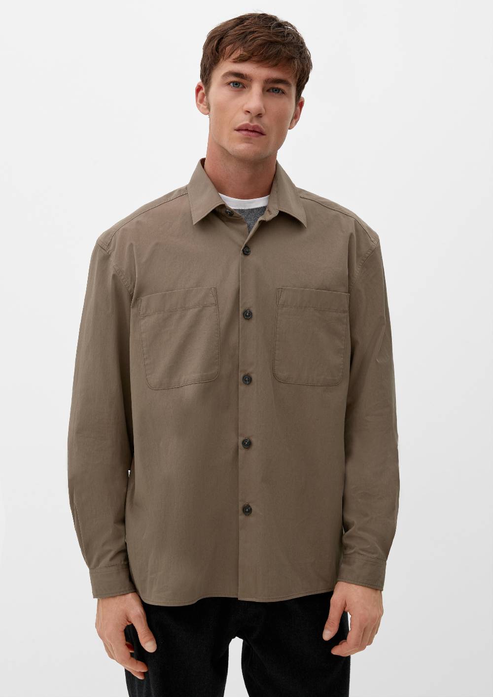 s.Oliver Relaxed: Hemd aus Twill Kostenloser Versand international
