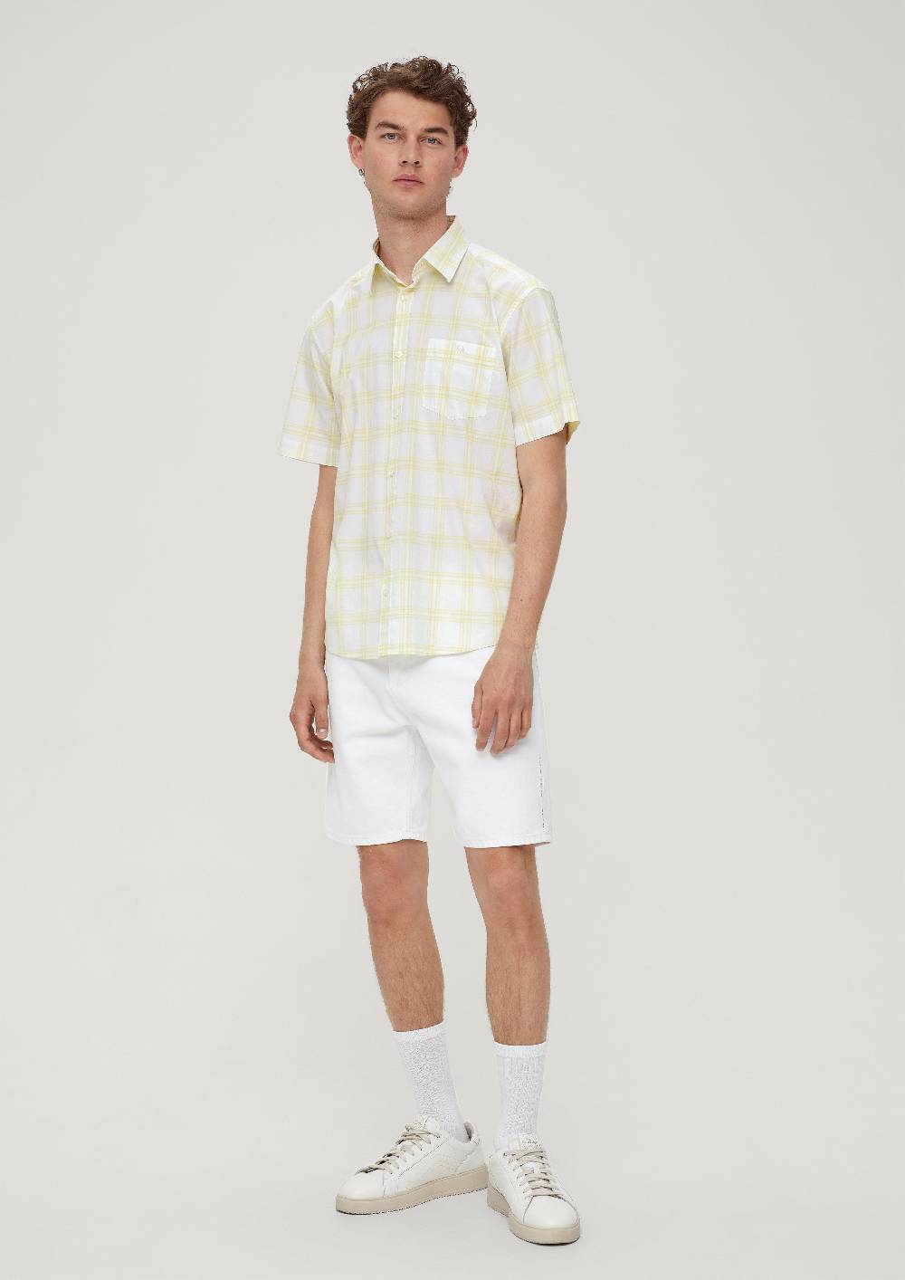 s.Oliver Regular: Kariertes Hemd aus Baumwollstretch Online Shopping