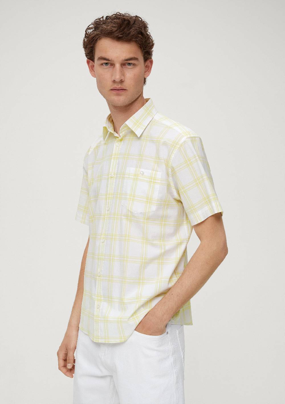 s.Oliver Regular: Kariertes Hemd aus Baumwollstretch Online Shopping