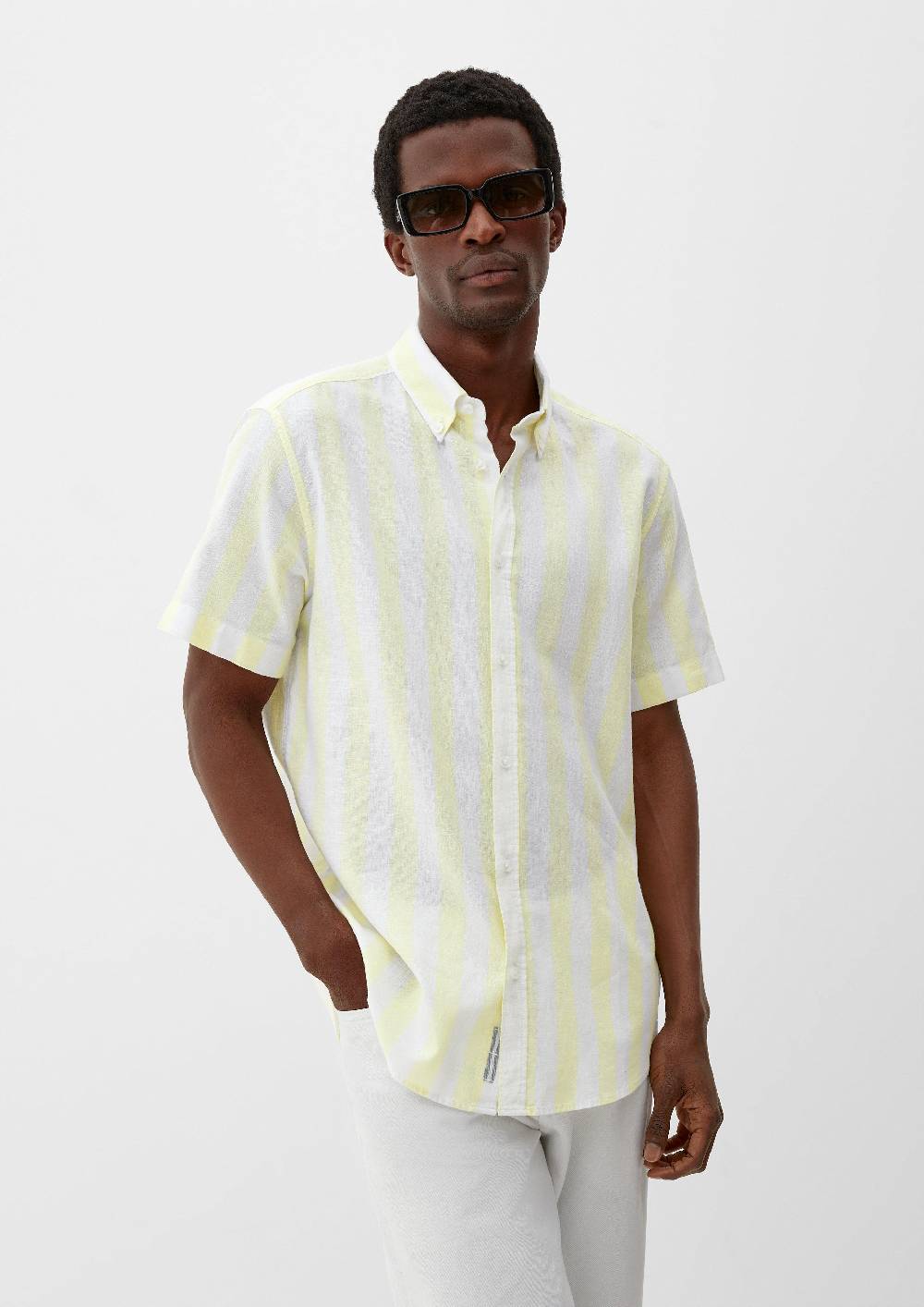 s.Oliver Regular: Button Down-Hemd aus Leinenmix Exklusivangebot