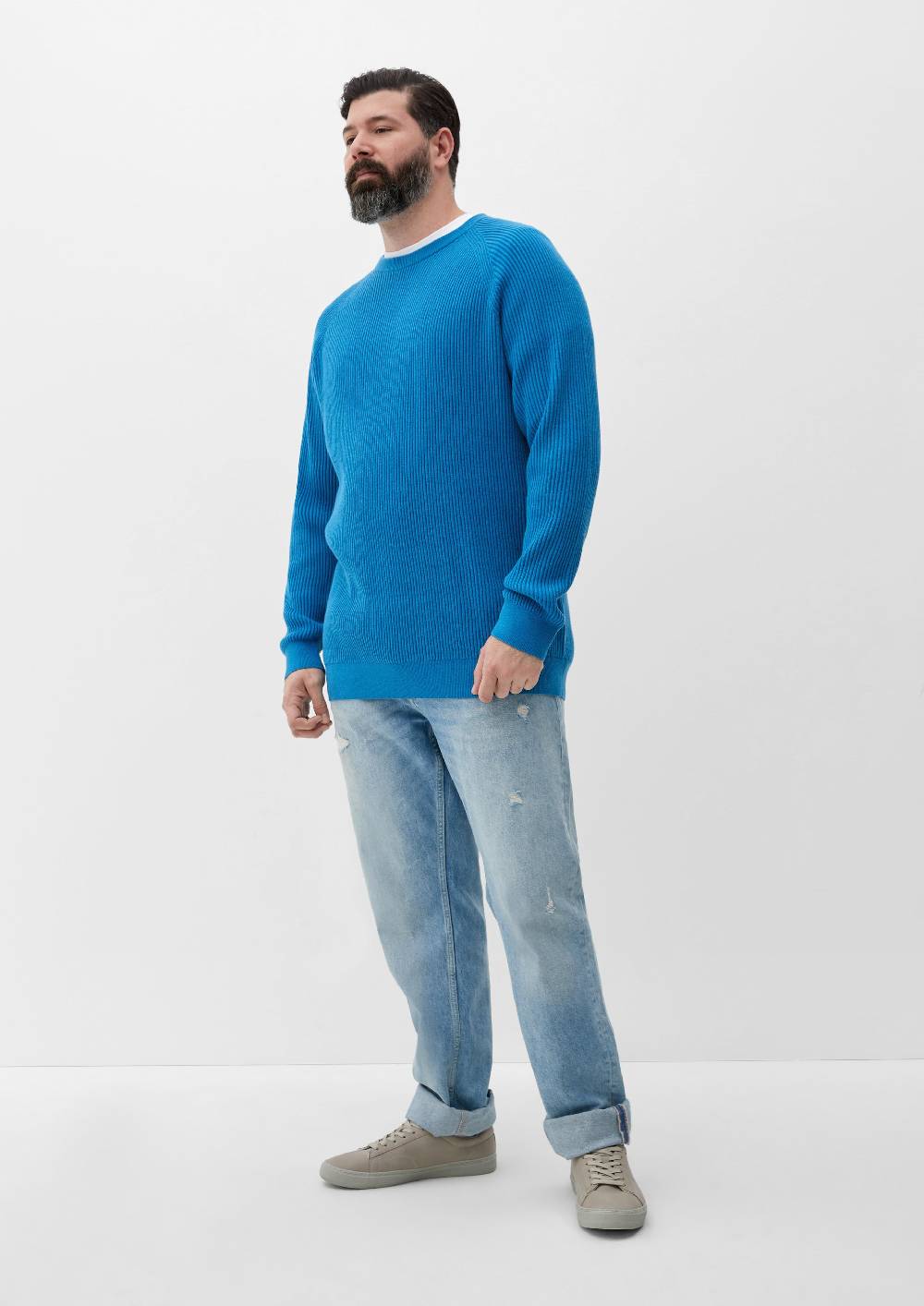 s.Oliver Strickpullover mit Rippstruktur Jubiläumsangebot