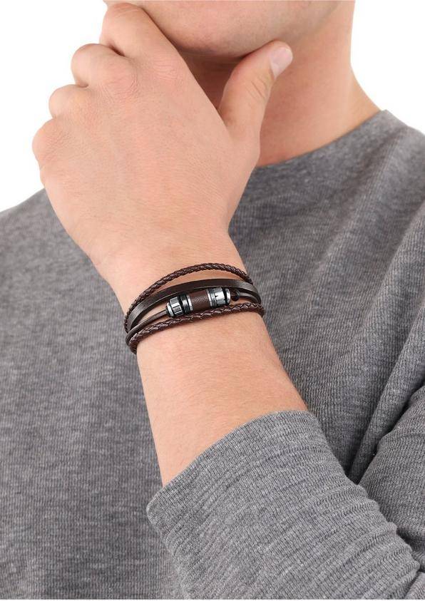 s.Oliver Lederarmband mit Beads-Detail Riesige Ersparnisse