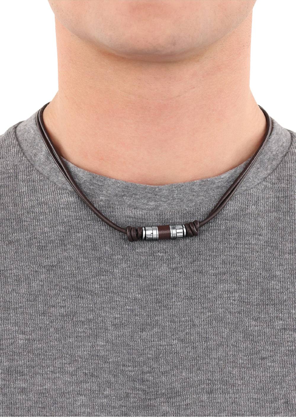 s.Oliver Ledercollier mit Edelstahl-Beads VIP-Rabatte