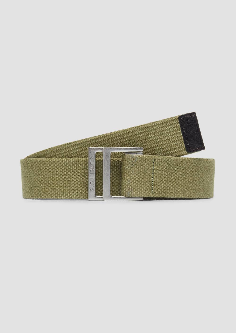 s.Oliver Canvas-Gürtel mit Lederdetails Bis zu 50% Rabatt
