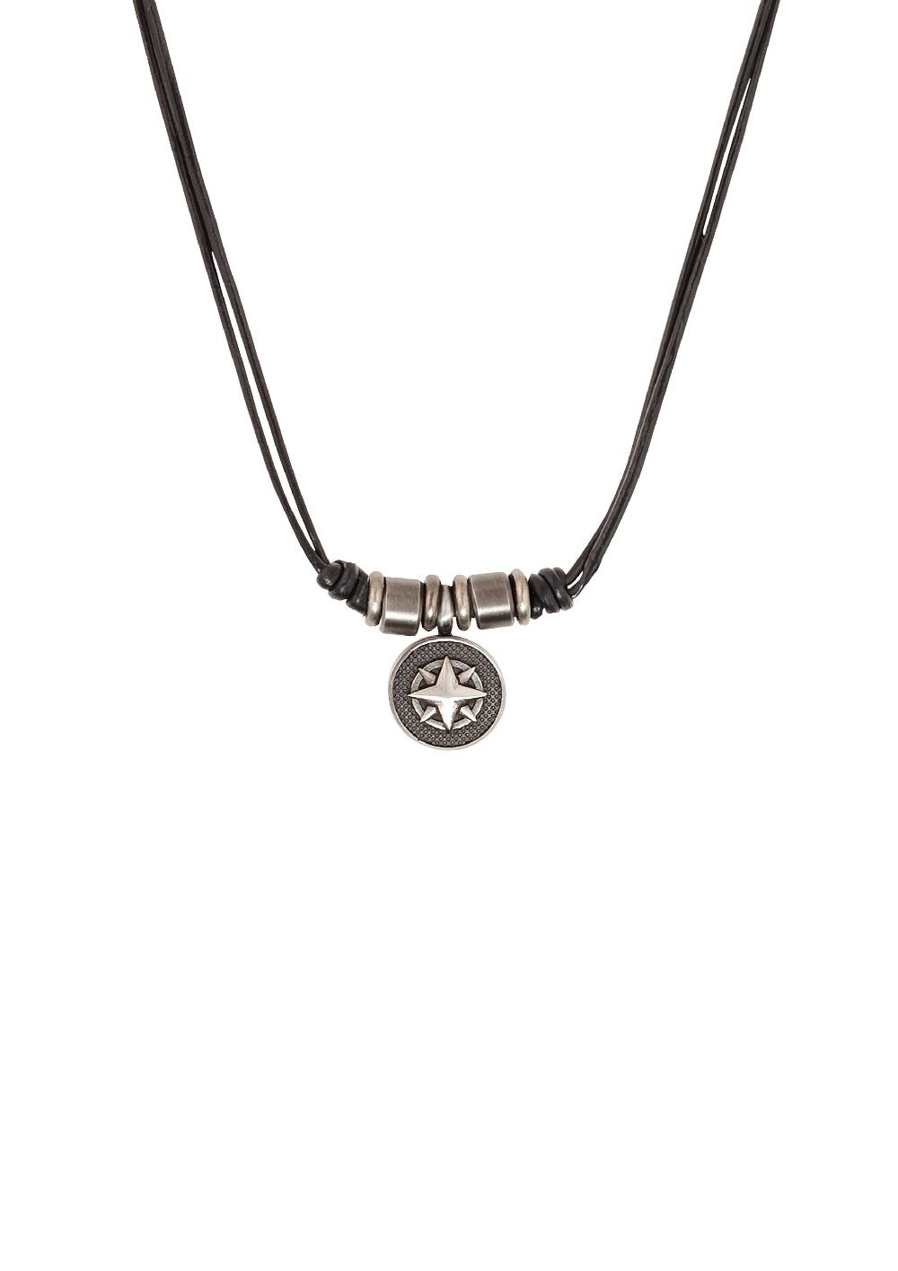 s.Oliver Lederkette mit Kompass-Anhänger Flash Sale