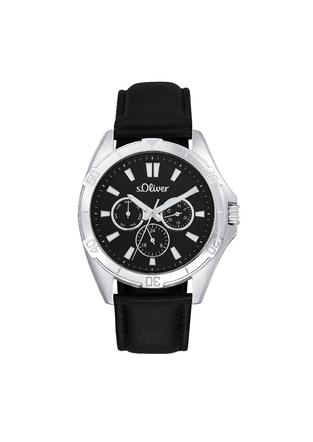 s.Oliver Edelstahluhr mit Lederarmband Muttertagsangebot