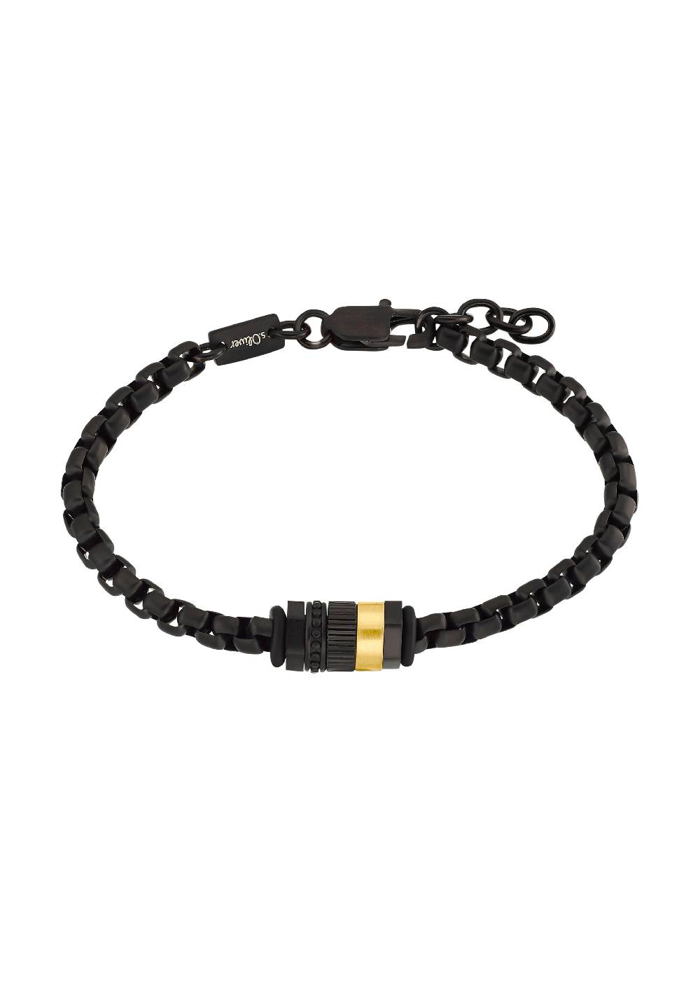 s.Oliver Edelstahl-Armband in Schwarz Vatertagsangebot