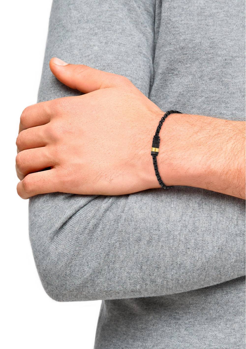 s.Oliver Edelstahl-Armband in Schwarz Vatertagsangebot