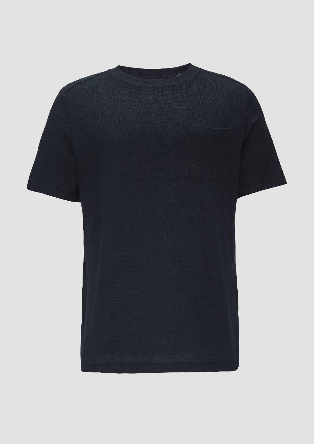 s.Oliver T-Shirt mit Brusttasche aus Waffeljersey Tiefpreis