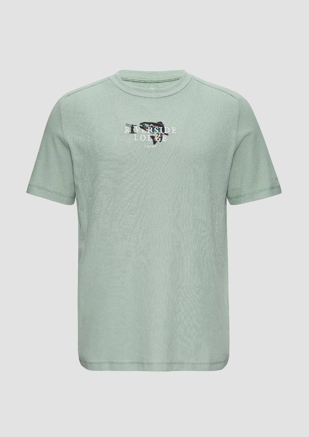 s.Oliver T-Shirt mit Stickerei aus Waffeljersey Super Sparpreis