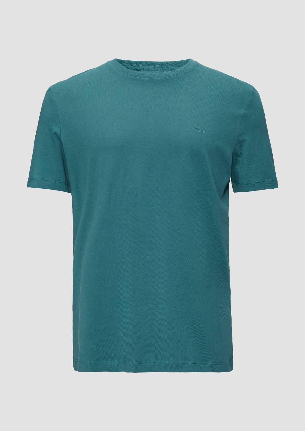 s.Oliver T-Shirt aus reiner Baumwolle mit Logo-Print Kostenlose Rückgabe