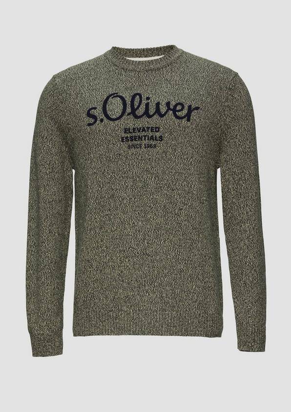 s.Oliver Strickpullover mit Logo in Melange-Optik Begrenzte Freigabe