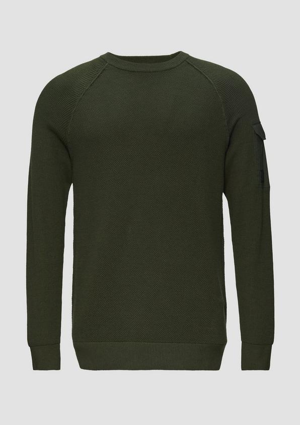 s.Oliver Strickpullover mit Raglanärmeln und Strukturmix