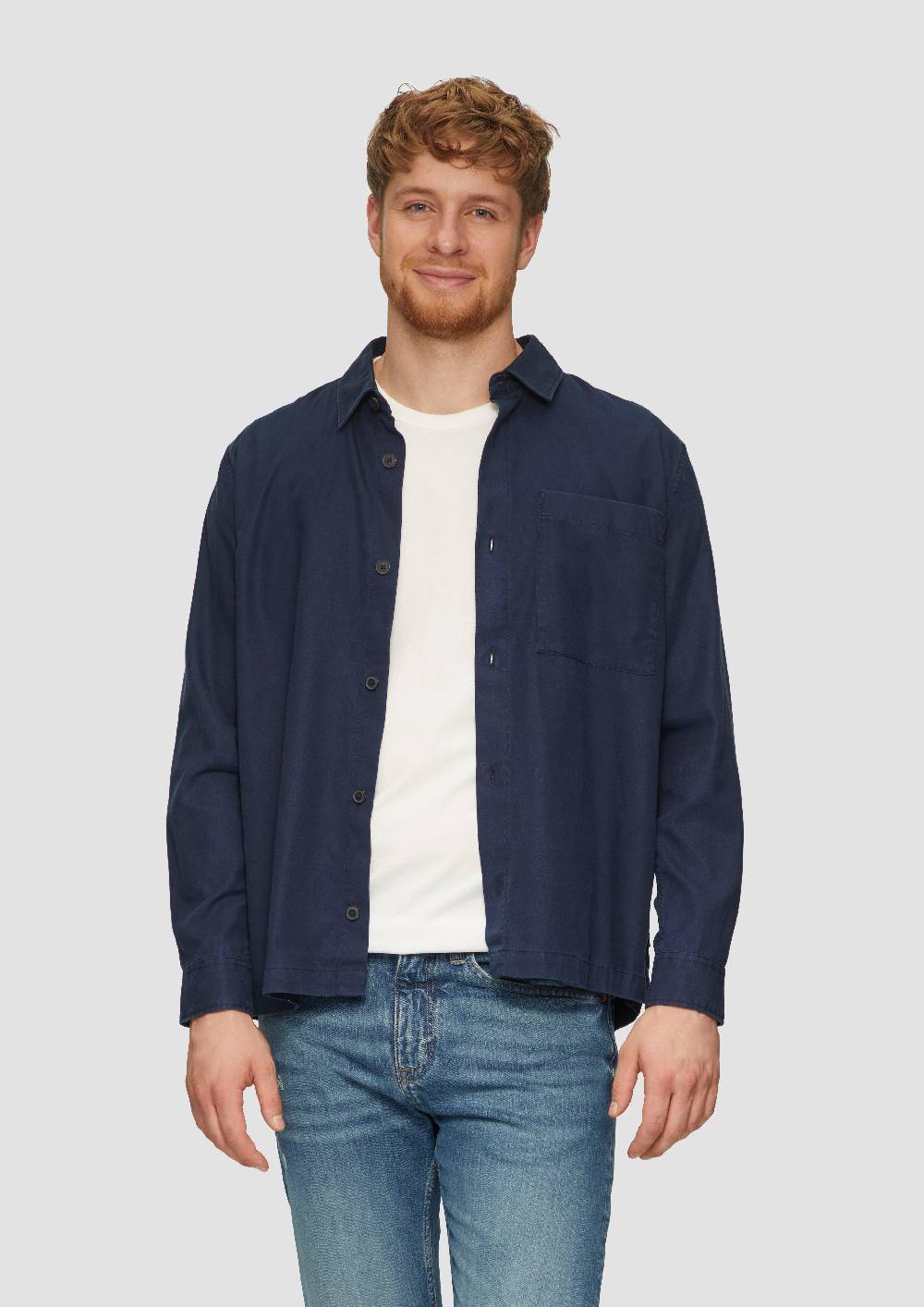 s.Oliver Lässiges Overshirt mit Fischgrat-Struktur Letzter Tag