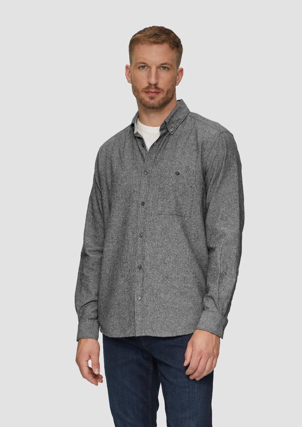 s.Oliver Regular Fit: Strukturiertes Hemd mit Button-Down-Kragen Zeitbegrenzte Promotion