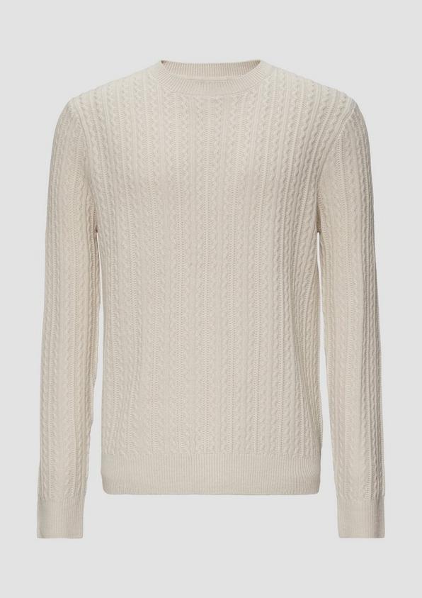 s.Oliver Strickpullover aus Wollmix mit Zopfmuster Nur für heute