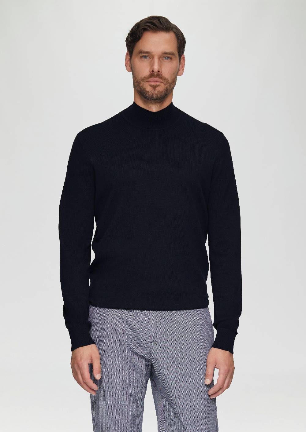 s.Oliver Softer Turtleneckpullover aus Baumwoll-Merino-Mix Sonderangebot der Fabrik