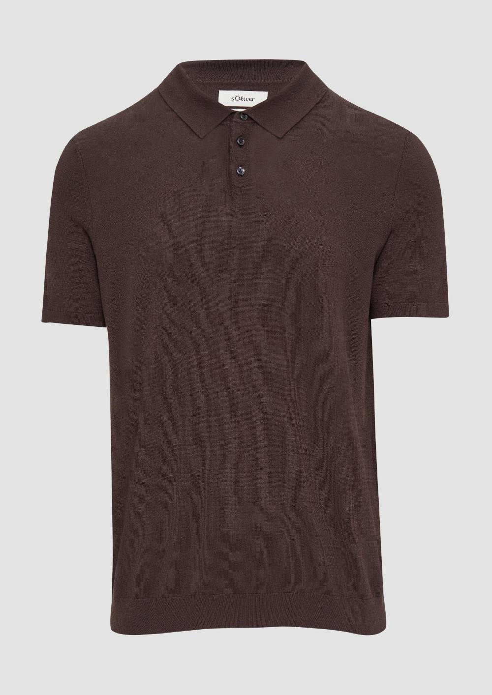s.Oliver Feinstrick-Poloshirt aus Baumwoll-Seide-Mix Vierteljährliche Förderung