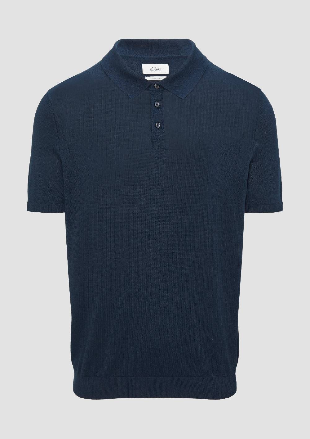 s.Oliver Feinstrick-Poloshirt aus Baumwoll-Seide-Mix Bis zu 55% Rabatt