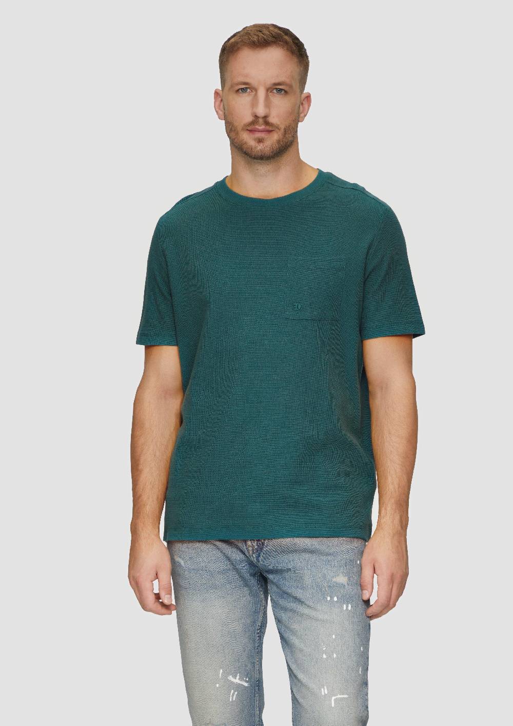 s.Oliver T-Shirt mit Brusttasche aus Waffeljersey Begrenzt auf 3 Tage