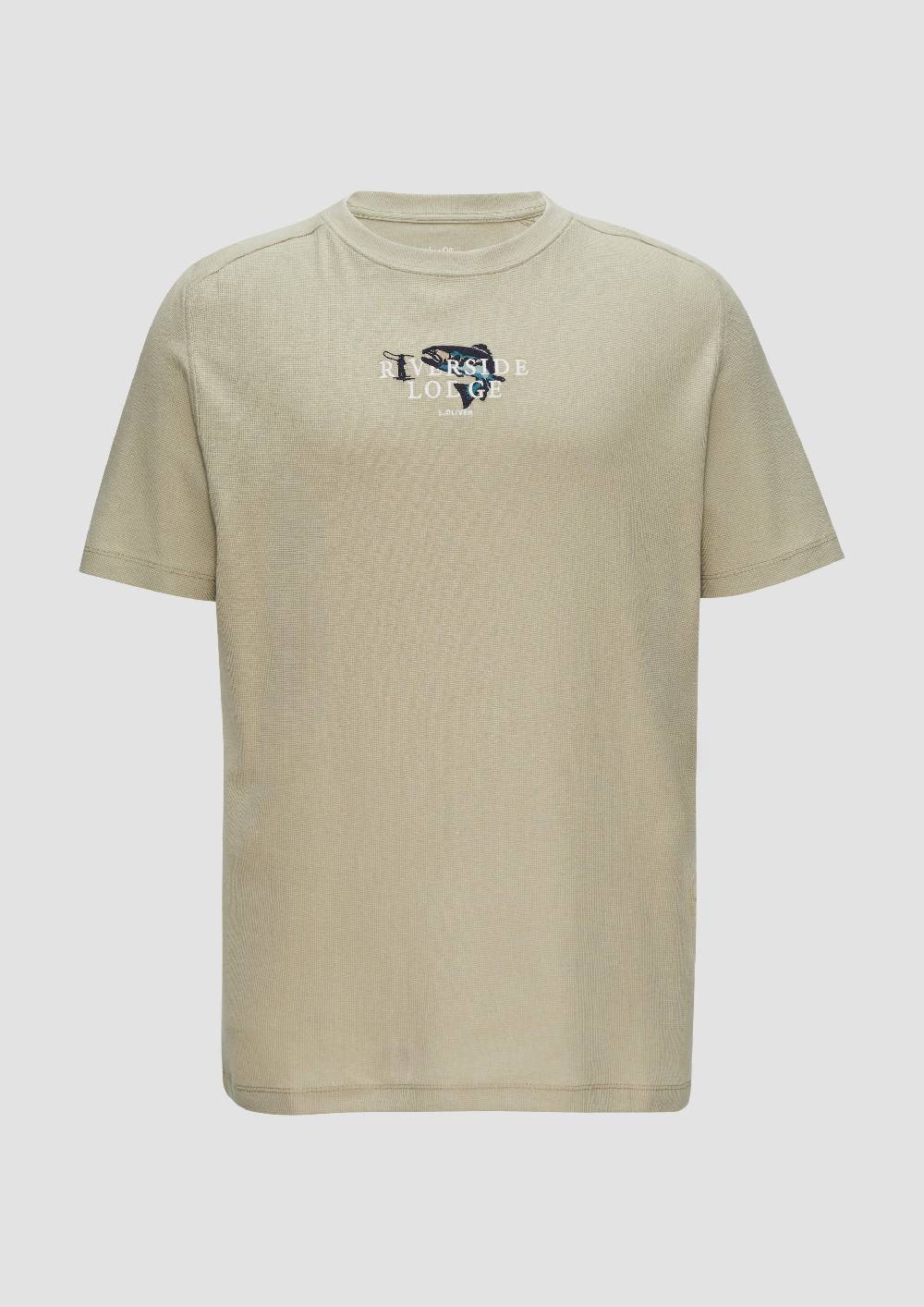 s.Oliver T-Shirt mit Stickerei aus Waffeljersey Speichern exportieren