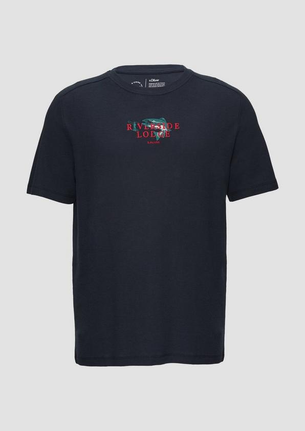 s.Oliver T-Shirt mit Stickerei aus Waffeljersey