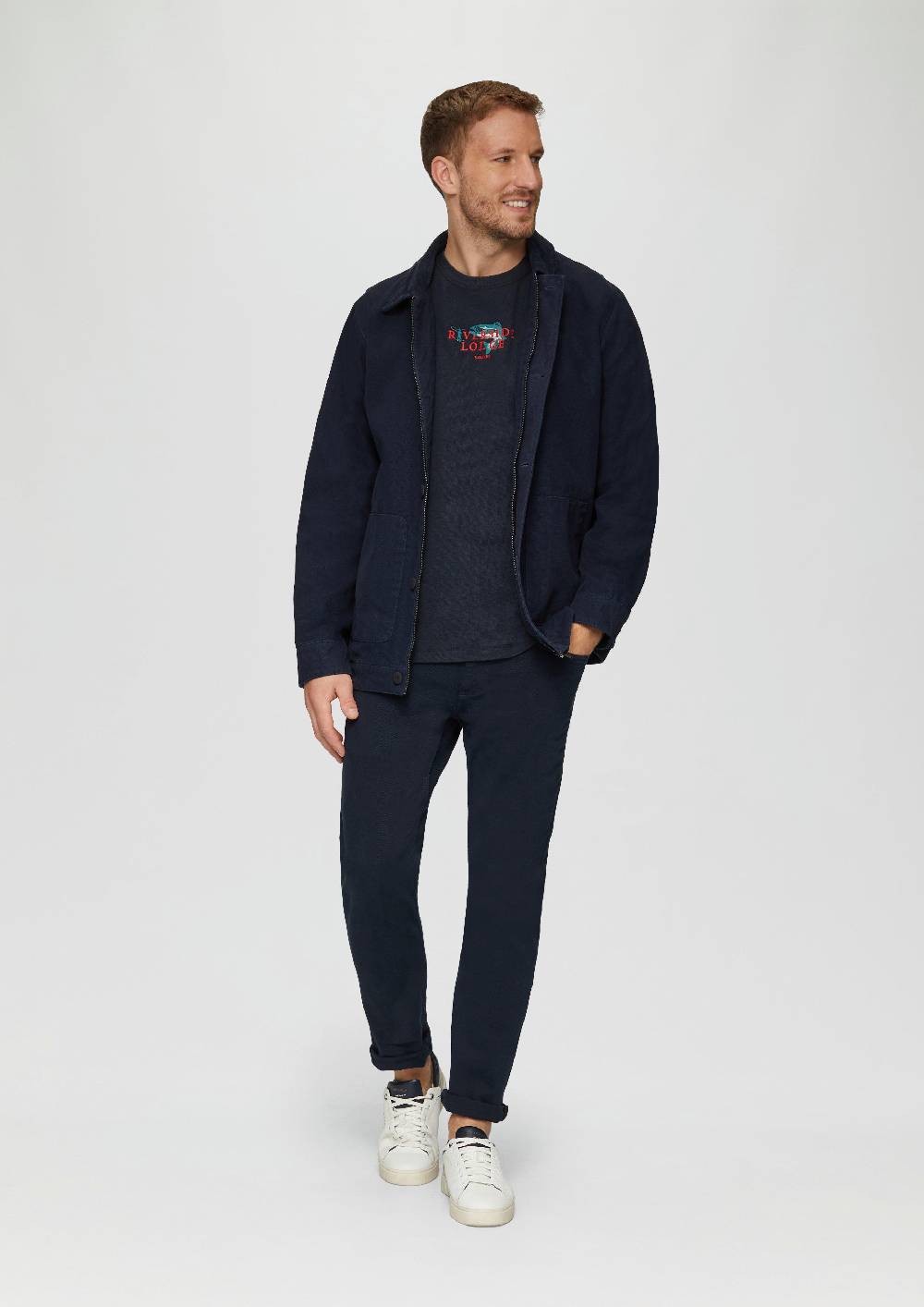 s.Oliver T-Shirt mit Stickerei aus Waffeljersey Black Friday Preise