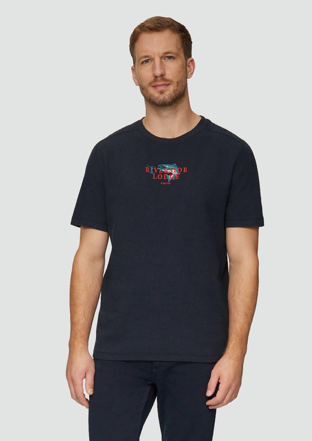 s.Oliver T-Shirt mit Stickerei aus Waffeljersey Black Friday Preise