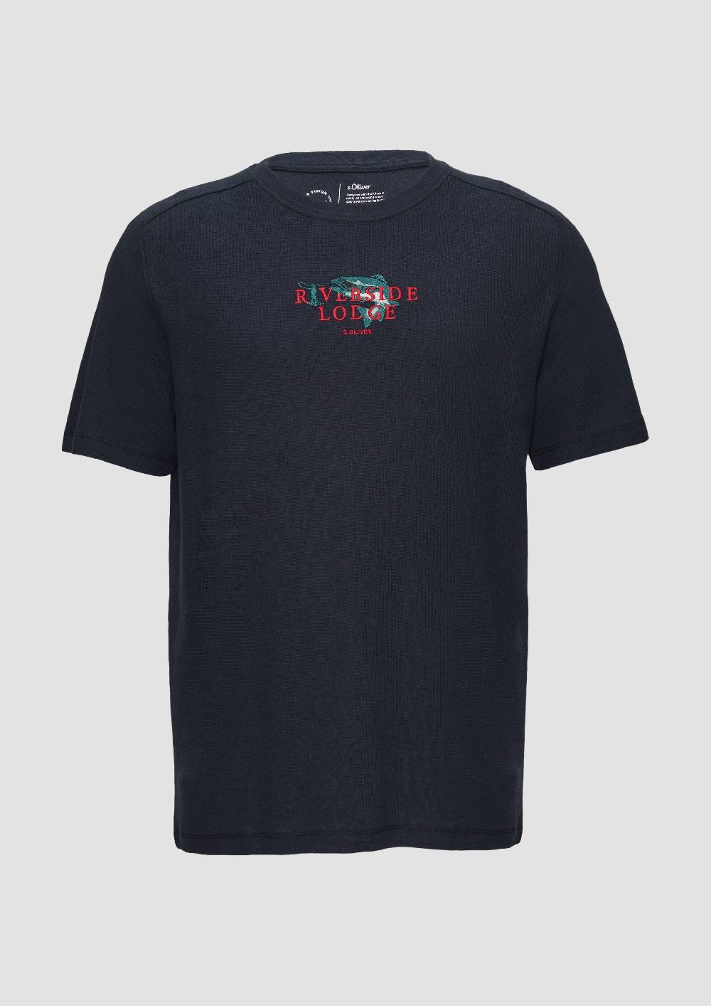 s.Oliver T-Shirt mit Stickerei aus Waffeljersey Black Friday Preise