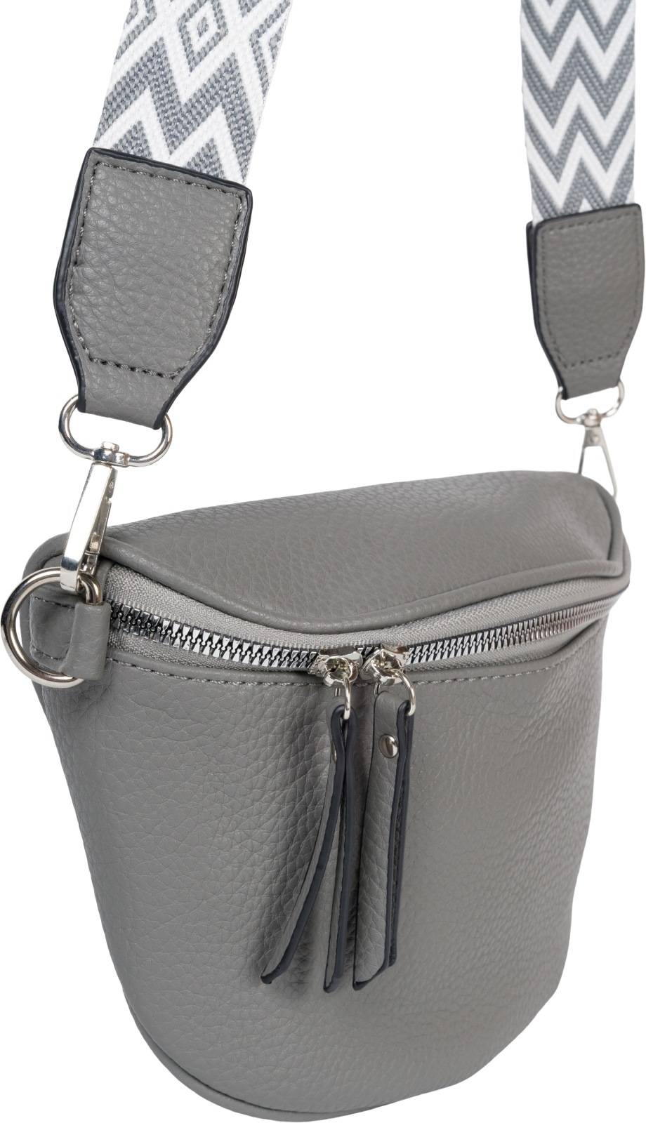 Stylebreaker Halbmond Crossbody Bag Zick-Zack Raute Sonderangebot der Fabrik
