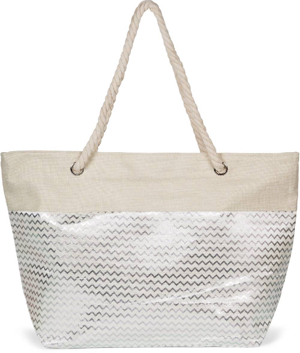 Stylebreaker Strandtasche Metallic Zick-Zack Clearance-Verkauf