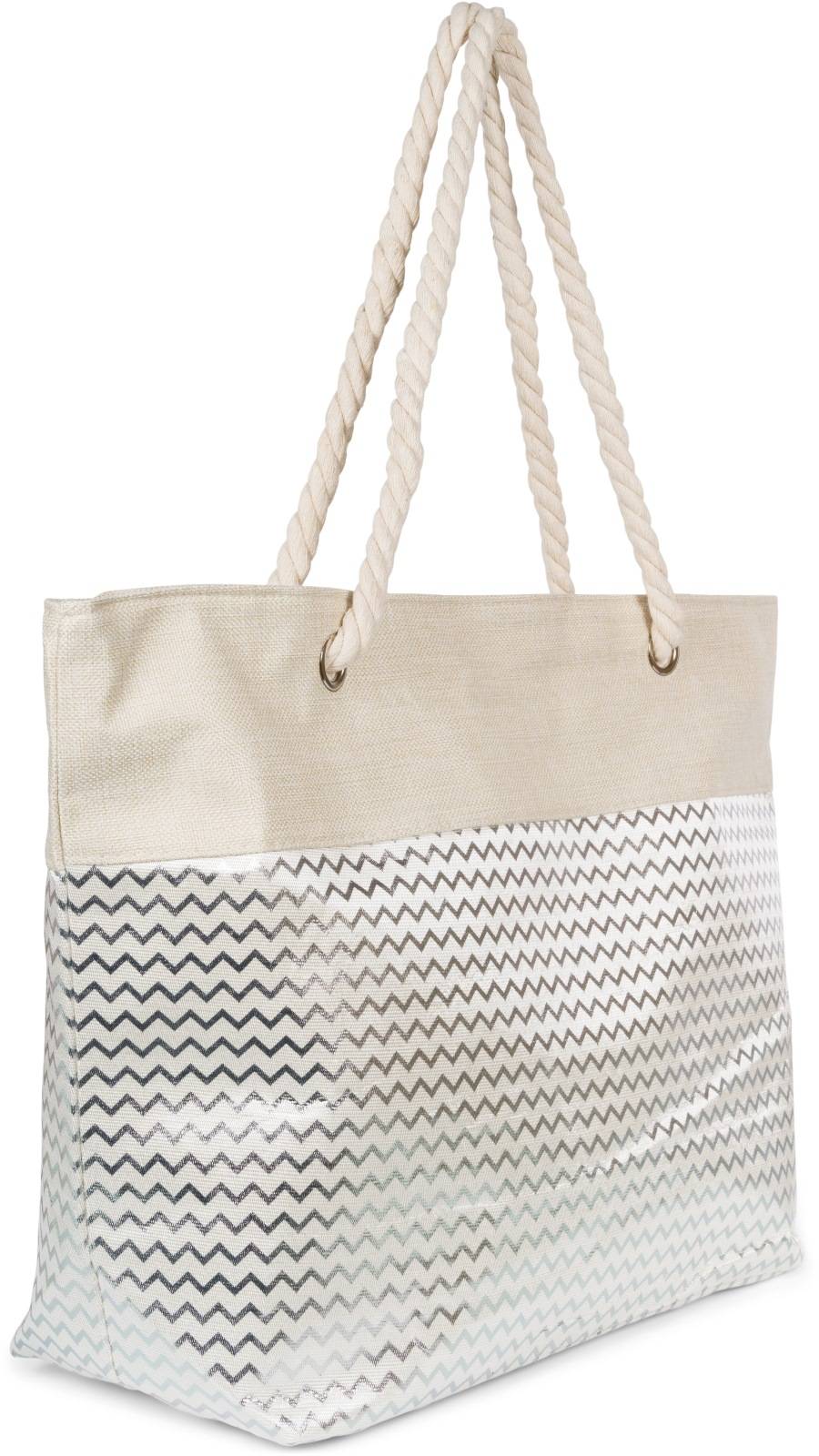 Stylebreaker Strandtasche Metallic Zick-Zack Clearance-Verkauf