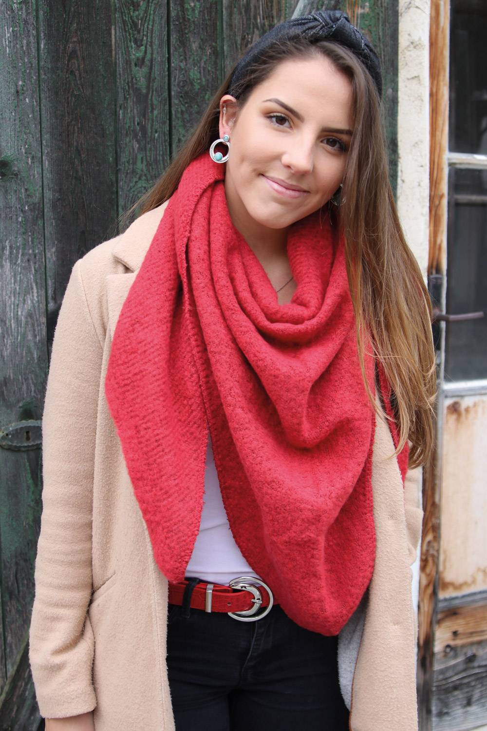 Stylebreaker Strick Dreiecktuch meliert Black Friday Preise