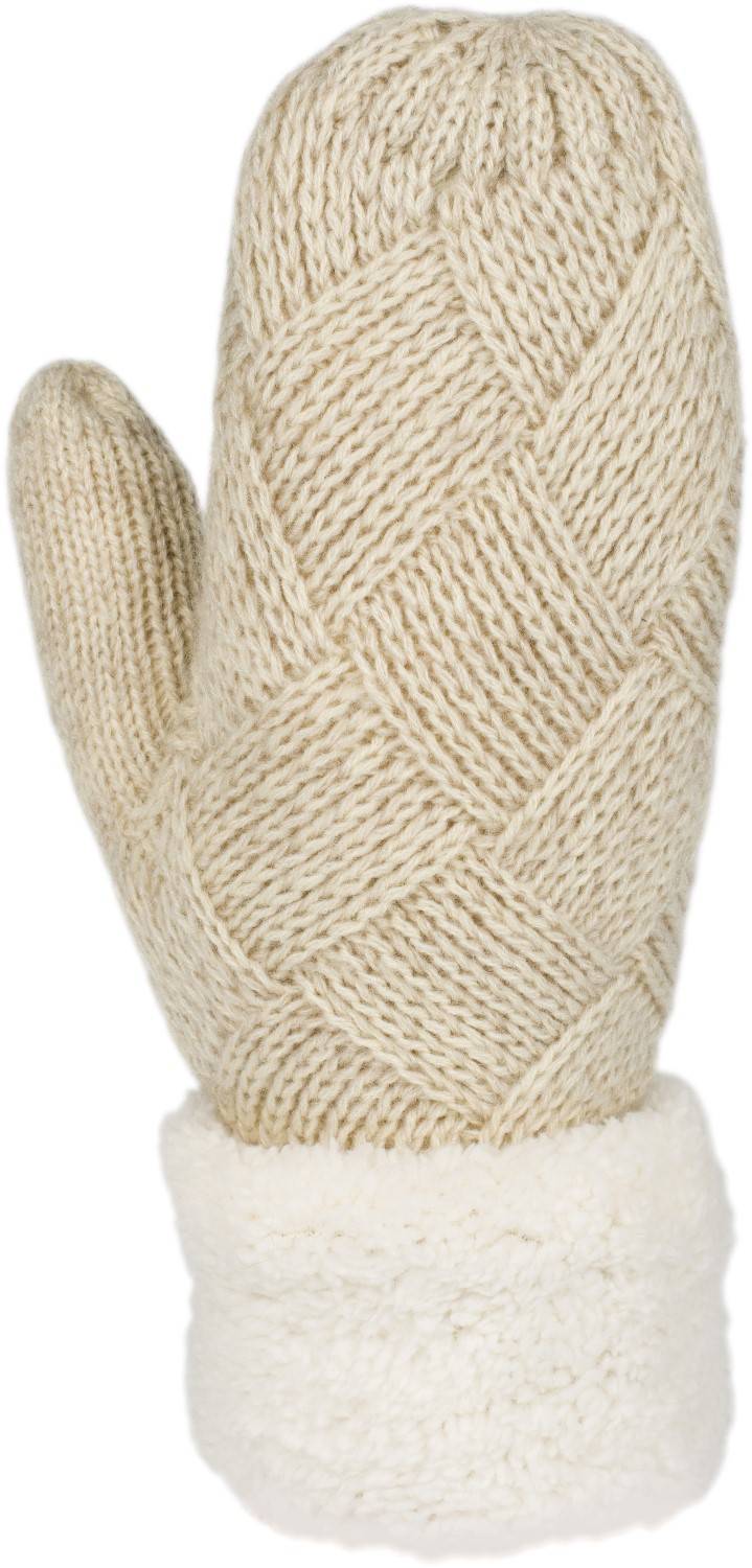 Stylebreaker Strickhandschuhe Fäustlinge mit Rauten Muster und Fleece Sonderangebot